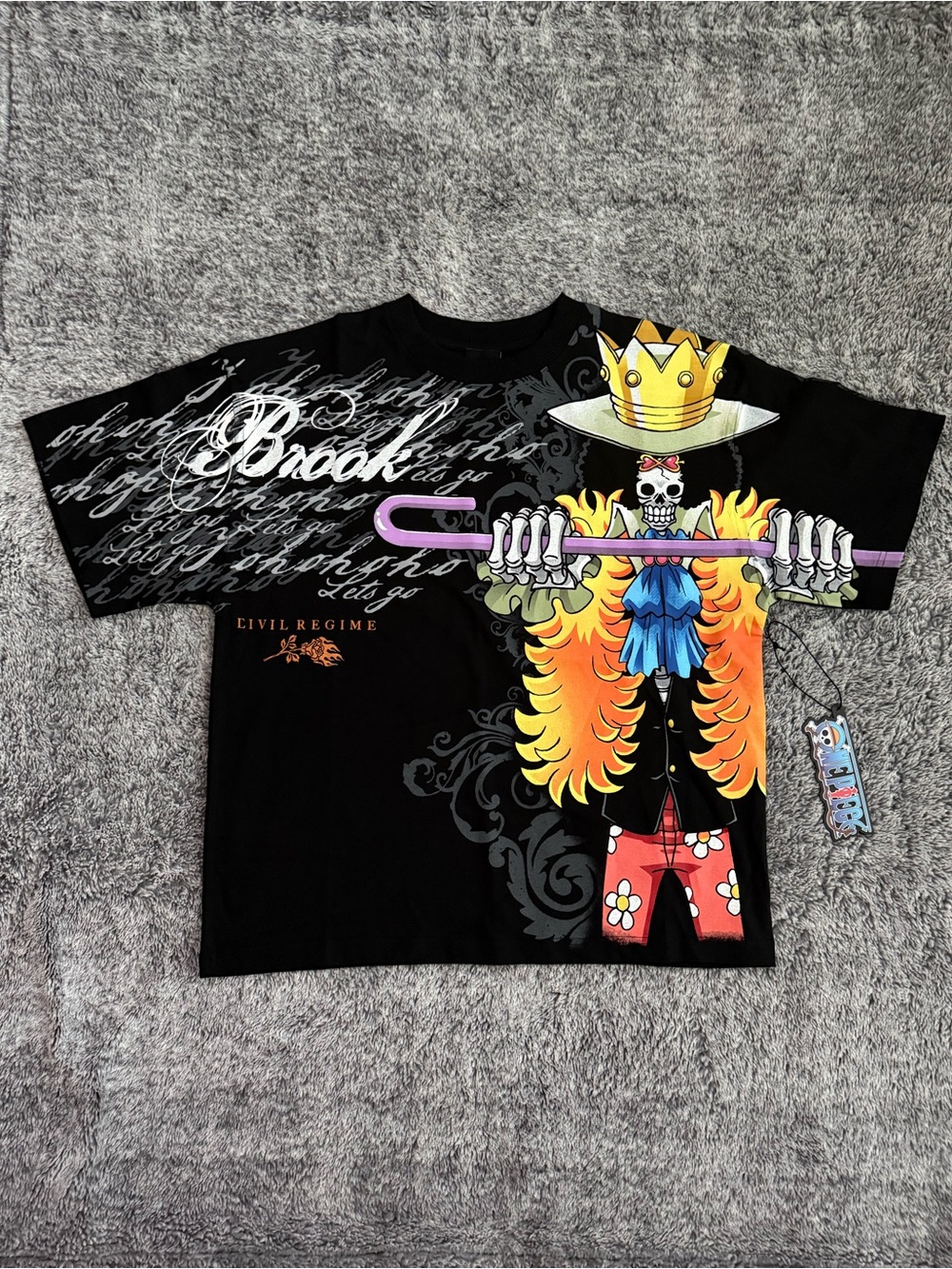 Civil Regime x One Piece T-Shirt, Brook, Soul King 199X, Oversized, NWT